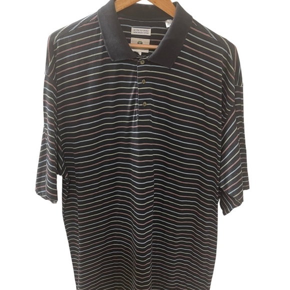 Lone Cypress Pebble Beach men’s Golf polo, size Xl. Black with thin stripes. - Picture 1 of 5